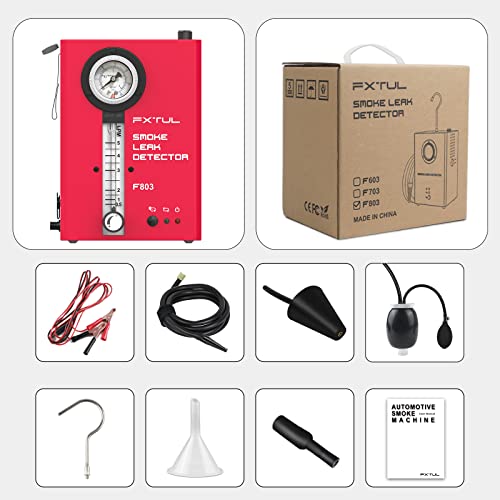 Fxtul Automotive Smoke Machine Leak Detector, Fuel Pipe System Leakage Tester With Dual-Modes 12V Evap Leak Down Tester With Flow Meter & Pressure Gauge For All Vehicles #TOP5