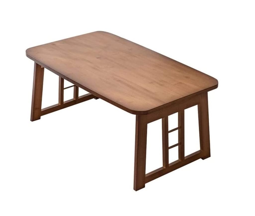 Table d'appoint table basse en bambou pliante pour rangement de maison