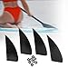Colaxi 4Pcs Kiteboard Fin Surf Fins with Gasket Detachable Fins Spare Replacement Surfboard Fins Wakeboard Replacement Fins for Paddleboard