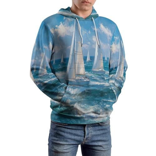 Manteau de sport automne hiver avec poches et sweat à capuche imprimé unisexe