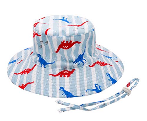 Sombrero de dibujos animados para bebé, con ala ancha, sombrero de verano, protección contra rayos UV Dinosaurios 48 Cover