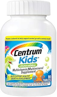 Centrum Chewable Multivitamin for Kids, Multivitamin/Multimineral Supplement with Antioxidants and Vitamins C and E, Cherry/Orange/Fruit Punch Flavor - 80 Count