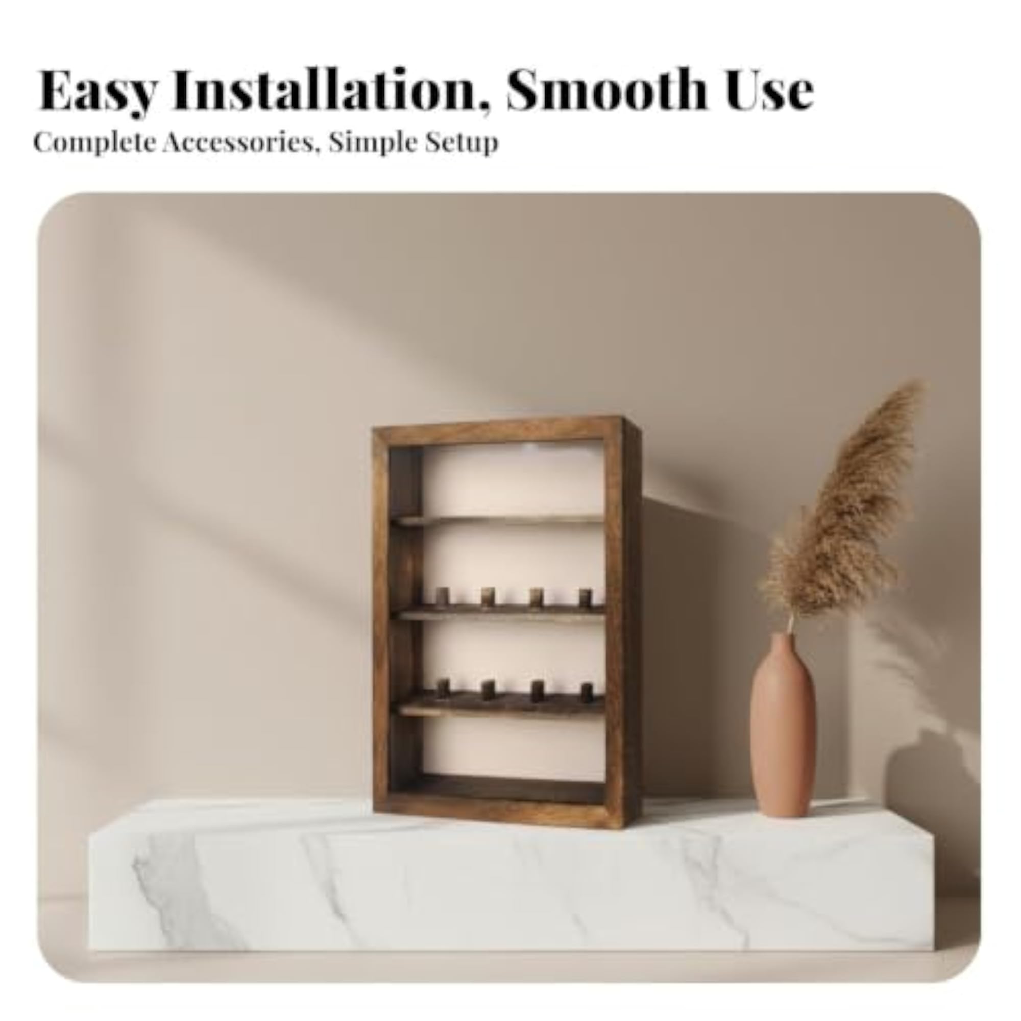 Wooden Shadow Box Frame with Shatterproof Acrylic Window