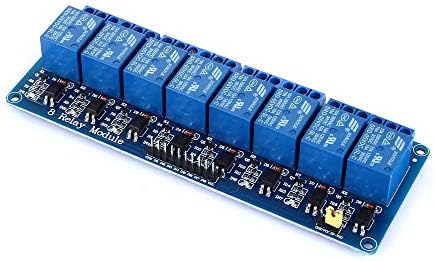 Yizhet 5V 8 Channel-Relay DC 5V 230V Relay Shield Module Control Board with Optocoupler for Raspberry Pi Arduino PIC AVR MCU DSP ARM TTL Logic (8 Channel)