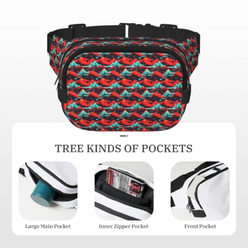 Sac banane carré résistant Volcano Bloom double couche pour voyage facile - 2