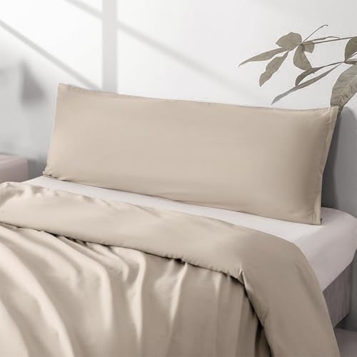 Image of Body Pillow Pillowcase with Zipper 1 piece,Taupe,20 inchx54 inch
