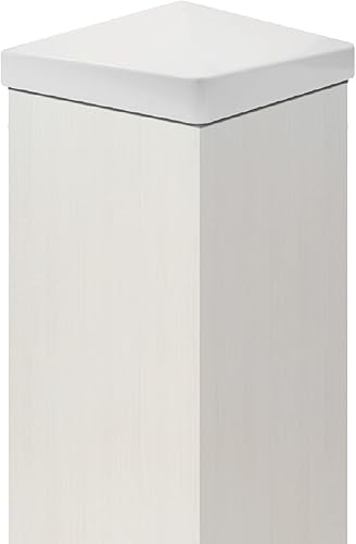 Miniatura 5 de GKOLED Paquete de 6 tapas de vinilo de PVC blanco pirámide de 5 x 5 pulgadas (solo para postes de vinilo con tamaño real de 5 x 5 pulgadas, no para