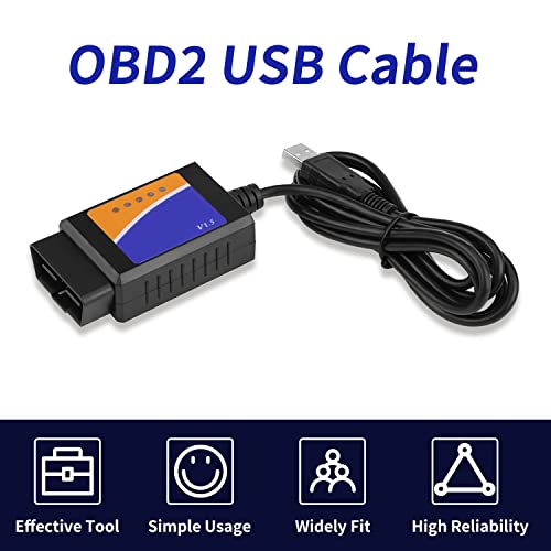 Obd2 Diagnostic Cable Interface Scanner, Keenso Obd2 Usb Cable Car Usb Connector V1.5 #TOP1