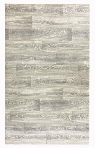 Alfombra Vinílica efecto parquet Cocina Salón - Varios Tamaños - (Textura Madera Nogal 100x150cm) , Lavable Antideslizante , revestimiento suelo y Resistente Salon baño hogar Cocina Pasillo