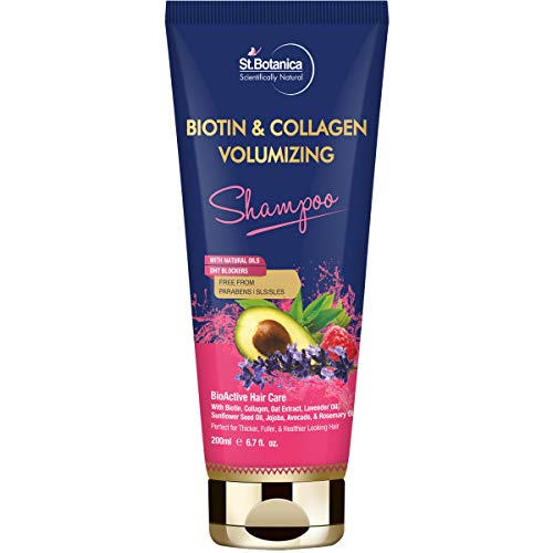 Stbotanica Biotin & Collagen Volumizing Hair Shampoo – For Thicker, Fuller And Healthy Hair – 200Ml – No Parabens, Sls/Sles