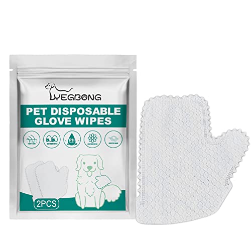 Finetoknow Guantes de limpieza para mascotas de uso práctico, guantes de baño, toallitas de aseo desechables, accesorios de ducha para gatos y perros