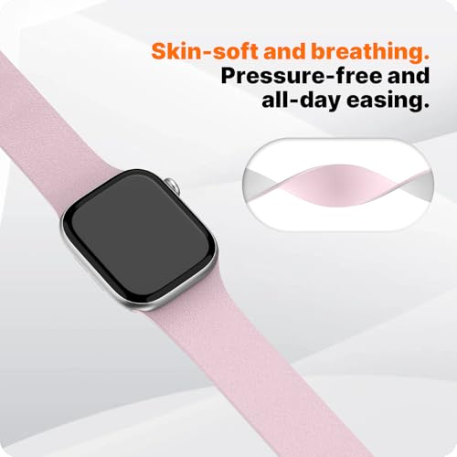 Image of Fullmosa Lychee Magnetic Silicone Strap for Apple Watch 49 /46 /45 /44 /42mm | Fashion Sport iWatch Band for Ultra3 /2 /1 SE3 /2 /1 Series 11 10 9 8 7 6 5 4 3 2 1