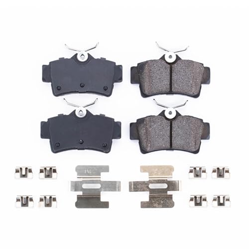 Image of PowerStop Rear Brake Pads for Ford Mustang 1994-01 | Ford Mustang 2003-04 - Z17 Ceramic Brake Pads with Installation Hardware, 17-627A
