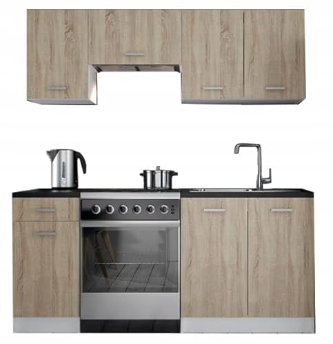 TRANS-PAL Kitchen Units - Set of 5 / Oak or White / Cupboard Cabinet Sink Base & Wall Units - Image 4