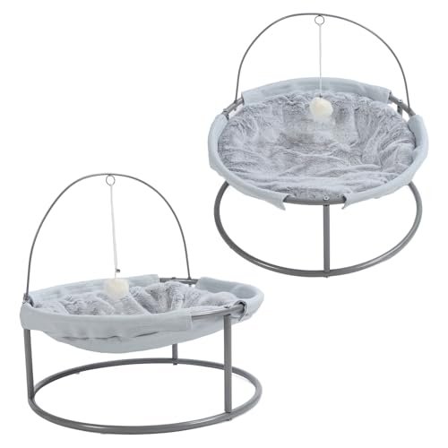 Rede Elevada para Gatos, Cama Removível Dobrável para Gatos e Cães Pequenos, área de Dormir Espaçosa