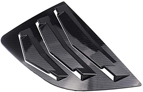 ITrims for Honda Jazz fit 20147-2019 ABS Auto Rear Car Side Window Louvers Vent Cover Trim Decorative 2PCS (Carbon Fiber)