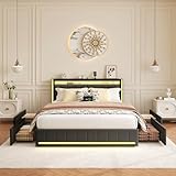 Matériaux de haute qualité : fabriqué à partir d'une combinaison robuste de lin et de MDF, ce lit offre à la fois durabilité et une atmosphère chaleureuse et accueillante pour votre chambre.