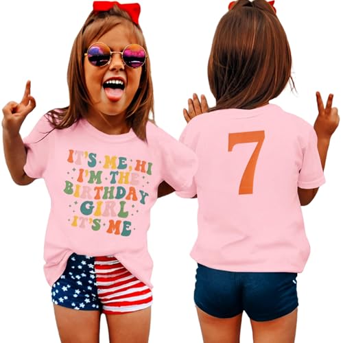Birthday Girl Shirt Its Me Hi Im The Birthday Girl Its Me Kids Birthday Party Tshirt Girls Bday Outfits Tops 5-12Y