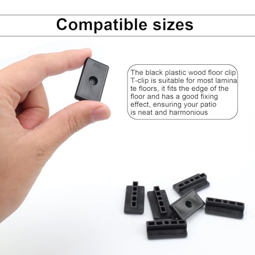 YFaith 200 Stück WPC Clips, 6 mm Terrassendielen Befestigung Unsichtbar, Dielen T-clips, Abstandshalter Terrassendielen, Kunststoff Befestigungsclips für WPC/BPC Böden, Balkone, Gärten