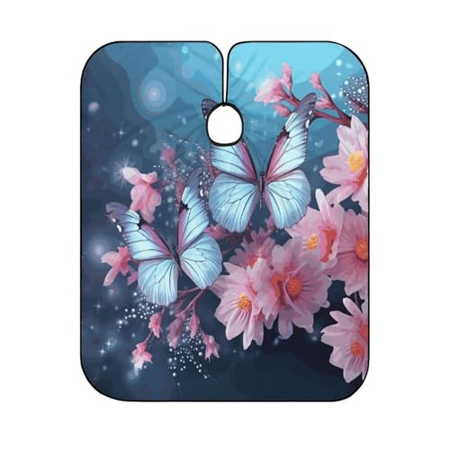 Capa para cortar cabello Butterfly Blossoms 170x144 cm miniatura 6