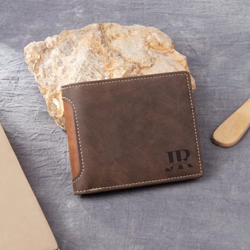 Image of Fathers Day Wallet Gift for Dad,Personalized Custom Photo & Name Wallets for Men Husband,Customized Leather Picture Wallet for Father's Day,Valentine's Day (Style 4)