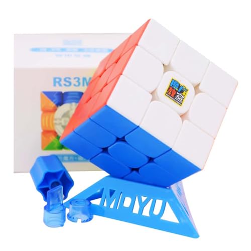 Image of Concept Kart MoYu RS3M 2020 3x3 Magnetic Speed Cube Stickerless - Flagship Cube with Factory Magnets, Dual Adjustment System, Anti-Pop Technology, Smooth Turning for Beginners and Speedcubers