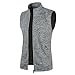 Mens Sweater Vest Knitted Sleeveless Cardigan Sweater Fashion Full Zipper Sports Vest Coat Trendy Clothes With Pocket