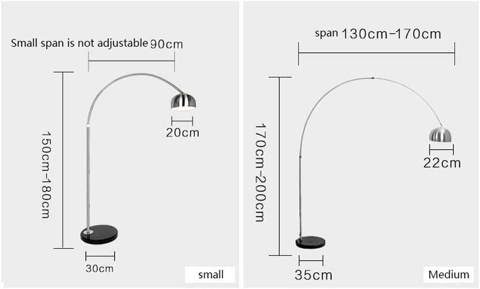 Lámpara de pie clásica para sala de estar y dormitorio con interruptor de pie 5