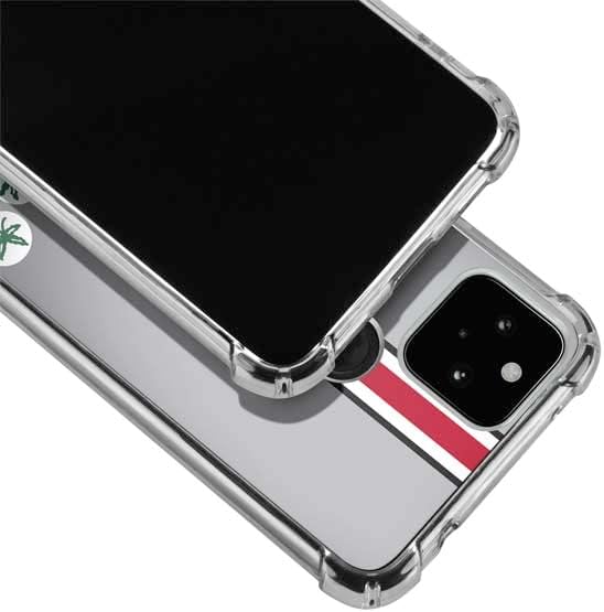 Skinit Clear Phone Case Compatible with Google Pixel 5a 5G - Officially Licensed Ohio State University Buckeyes Design