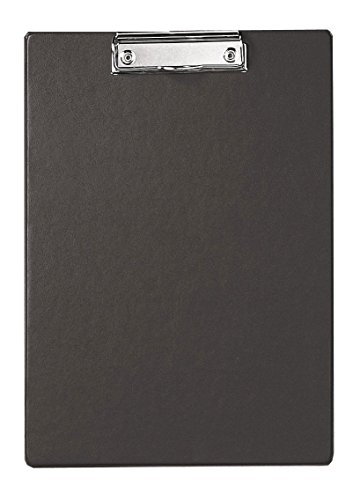 Preisvergleich Produktbild Maul 23355 90 Klemmbrett mit Folienüberzug - A4, Klemmer kurze Seite, schwarz