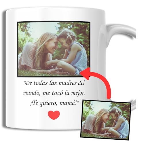 UNIKALIA | Taza Personalizada Con Foto Y Dedicatoria | Capacidad 350ml   Impresión, Calidad AAA+ | Apto para Lavavajillas Y Microondas   Tazas Originales para Regalar   Tazas Personalizadas