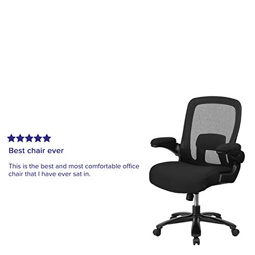 image for Flash Furniture Big & Tall Office Chair | Black Mesh Executive Swivel 
