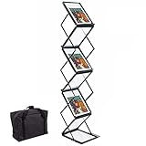 Capacité d'affichage optimale : avec six poches et dimensions de 33,5 cm de hauteur, 25 cm de largeur et 22 cm de profondeur, ce support est idéal pour contenir des magazines, des brochures, des dépliants et des documents imprimés de format A4 (297 x 210 mm).