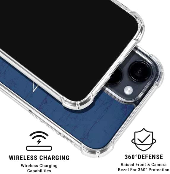 Skinit Clear Phone Case Compatible with iPhone 15 Plus - Officially Licensed NFL Dallas Cowboys Distressed Design