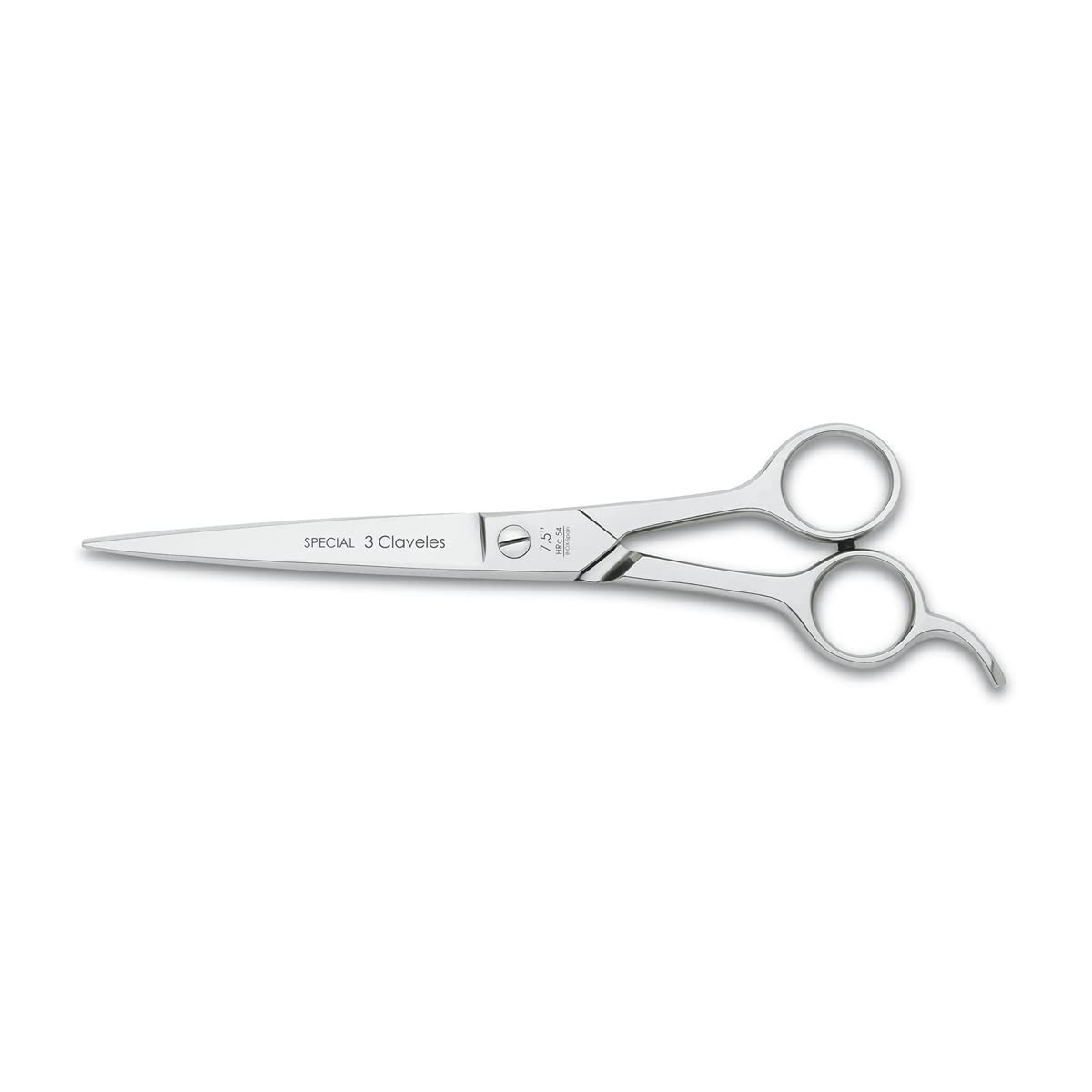 3 Claveles 16527 - Tijeras Profesionales de Peluquería en Acero Inoxidable Forjado en Caliente, Serie SPECIAL, Especial Mascotas Prelavado, Medida 19 cm 7.5''