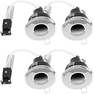 MiniSun Bathroom/Shower/Soffit IP65 Rated Polished Chrome GU10 Recessed Ceiling Downlight