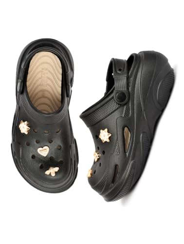 Image of Fashionable Comfortable Adjustable Back Strap Clogs & Premium Cute Charms |Waterproof Anti Skid & Lightweight Cushioned Stylish Clogs Mules for Women's & Girl's BBSILK-11