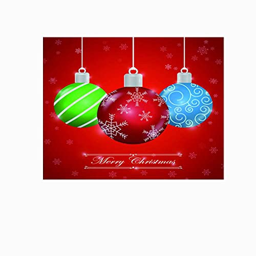 Décoration murale 3D boule de Noël rouge en toile premium - 7