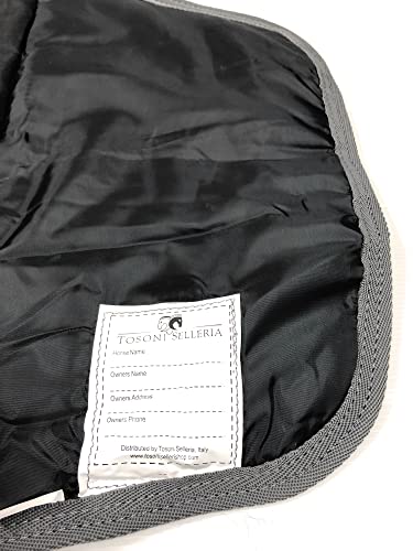 Foto von Horses, Heavy Winterdecke für Pferd 500gr, Gepolstert, Weich, Bequem, Ideal für Boxen, Widerstandsfähig, Schwarz, 162 cm