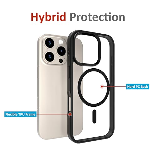 Image of Case for iPhone 16 Pro, [Military Grade Drop Protection] Full Body Heavy Duty Rugged Shockproof Protective - Combo [1 Case + Screen Protector + Camera Lens] Black