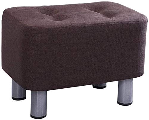 Tabouret mode créatif marron petit banc rectangle de salon 40cm