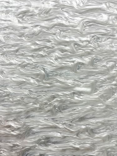 Image of TOEPODO Pearlescent Ripple Cast Acrylic Sheets 1 /8inch Thick Marble Acrylic Sheets for Laser Cutting Plexiglass Sheets for Art Design DIY Crafts Home Deco (3, White Marble, 8x12 Inch)