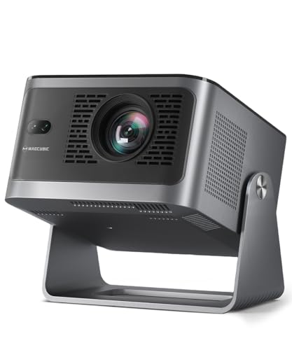 Magcubic Mini Projector with WiFi and Bluetooth 600ANSI Native 1080P Projector Compatible with Netflix Auto Focus & Vertical Keystone 15W Speaker HY350NTV Smart Proyector for Movie Home Outdoor