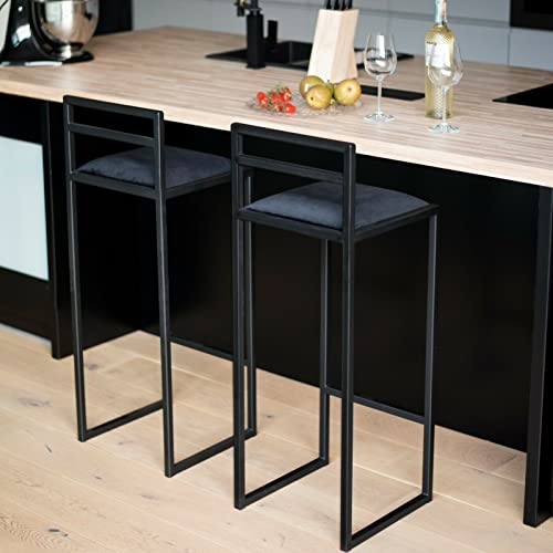Stool Alto Grande Black Material Cover