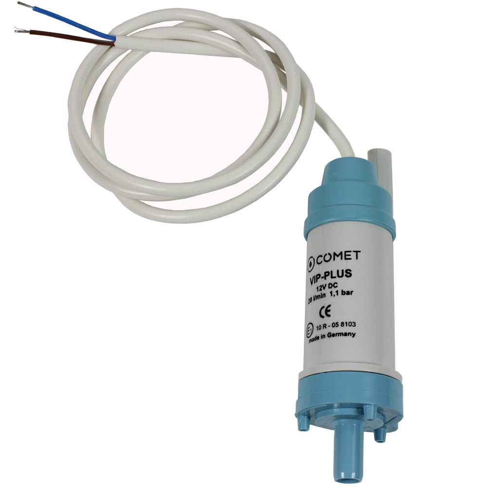Comet VIP Inline Plus Pompe d'amplificateur 12 V 20 l/min 1,1 bar 11 m Pour camping-car, caravane, camping, bateau