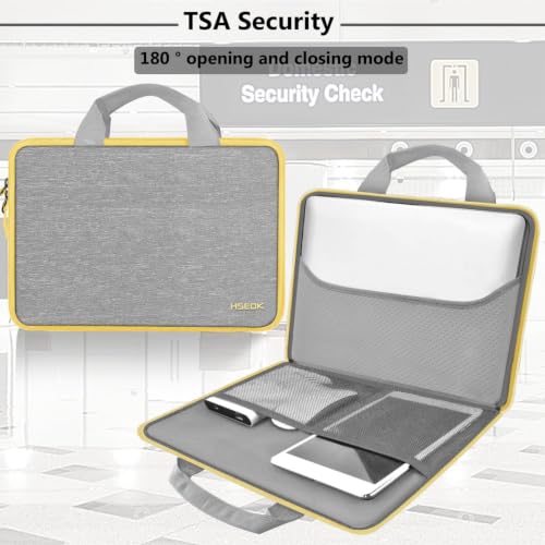 Image of Hseok Laptop Sleeve 13-14 Inch Case Briefcase Compatible with MacBook Neo Pro 14 M5 /M4 /M3 /M2 /M1, All Models 13.3 Mac Air /Pro, XPS 13 14, Most Popular 13 inch-14 inch Notebooks,L01G01