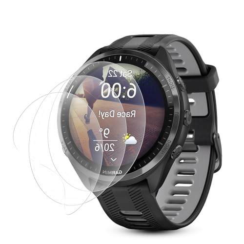 �y3���Z�b�g�zGARMIN(�K�[�~��) Forerunner 965 �t�B���� �_�炩��TPU�f�� �����C�� �ȒP�ȓ\��t���� GARMIN Forerunner 965 TPU�ی�t�B���� �C�A�[�� �����x �w��h�~ ���t���ȒP �P�[�X�Ɗ����� Fo