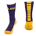 NCAA LSU Tigers Men's Champ Performance Crew Socks, Purple, Large