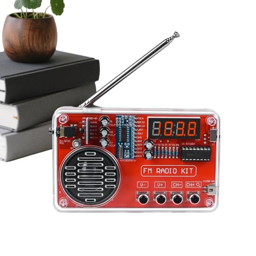 Kit Radio FM,Radio FM 87-108MHz Portable avec écran LED et Prise Casque | Kit de Pratique de Soudure,pour Voyages à vélo, Road Trip, Conduite, Camion, Bateau, Camping-Car, Maison, extérieur