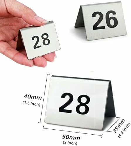 Números de mesa apilables que evitan pérdidas de tiempo en sala 3